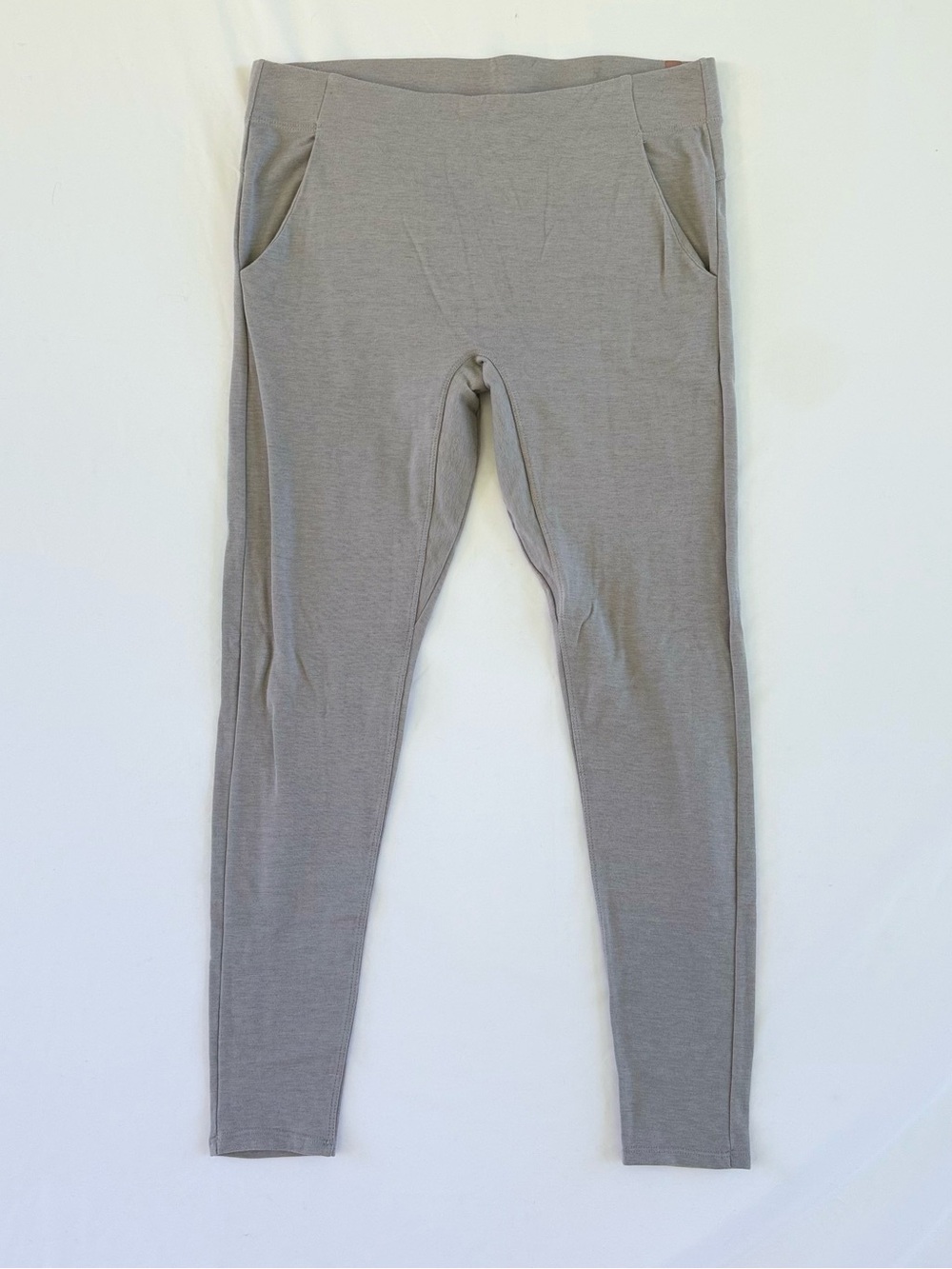 Lunya Restore Pocket Leggings Womens XL Gray Pull On Yoga Pants Stretch Elastic